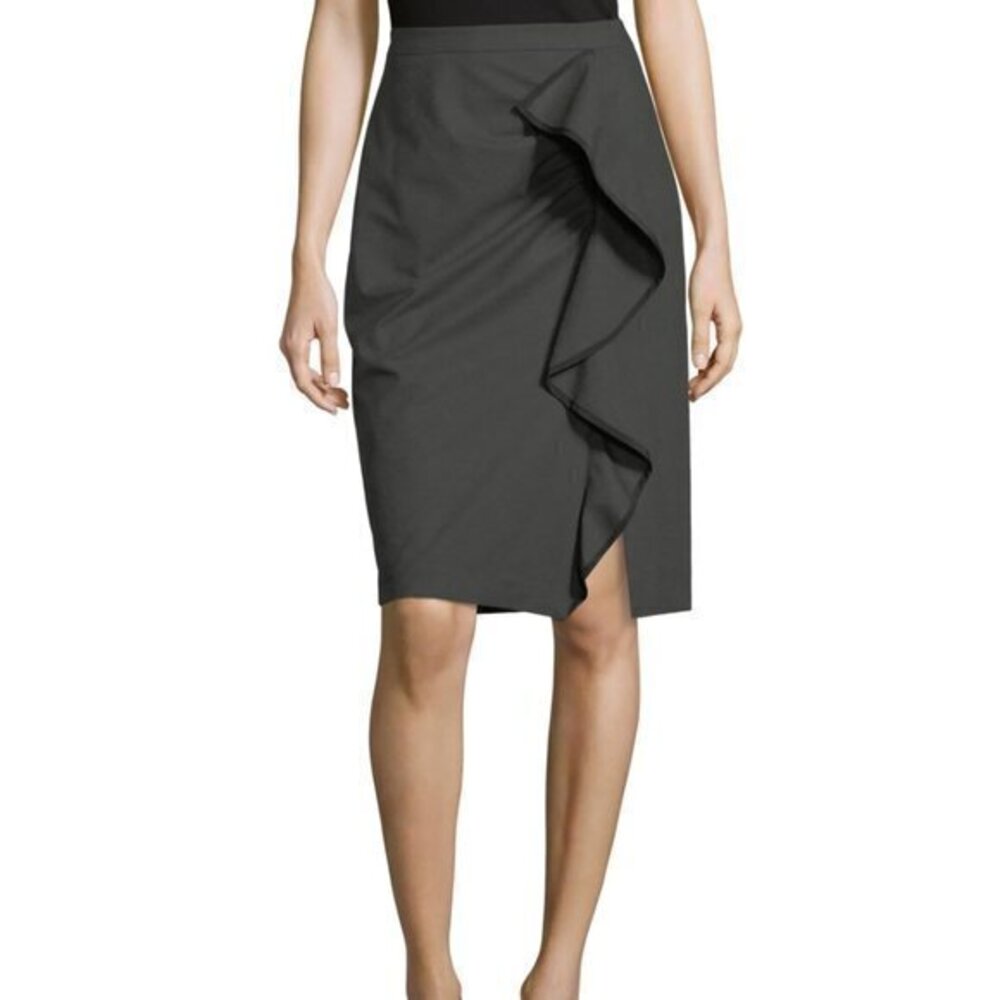 NANETTE LEPORE Carley Pencil Skirt w/ Ruffled Frill NWT